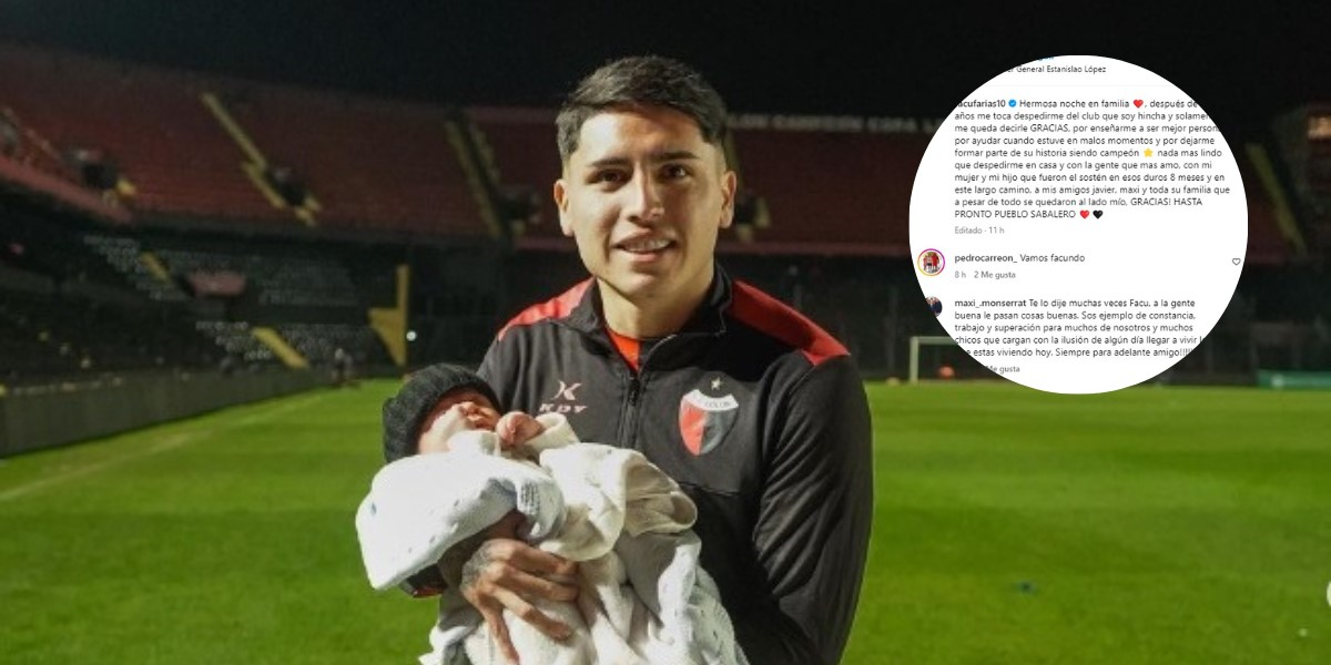 Facundo Farías se despidió de los hinchas de Colón.