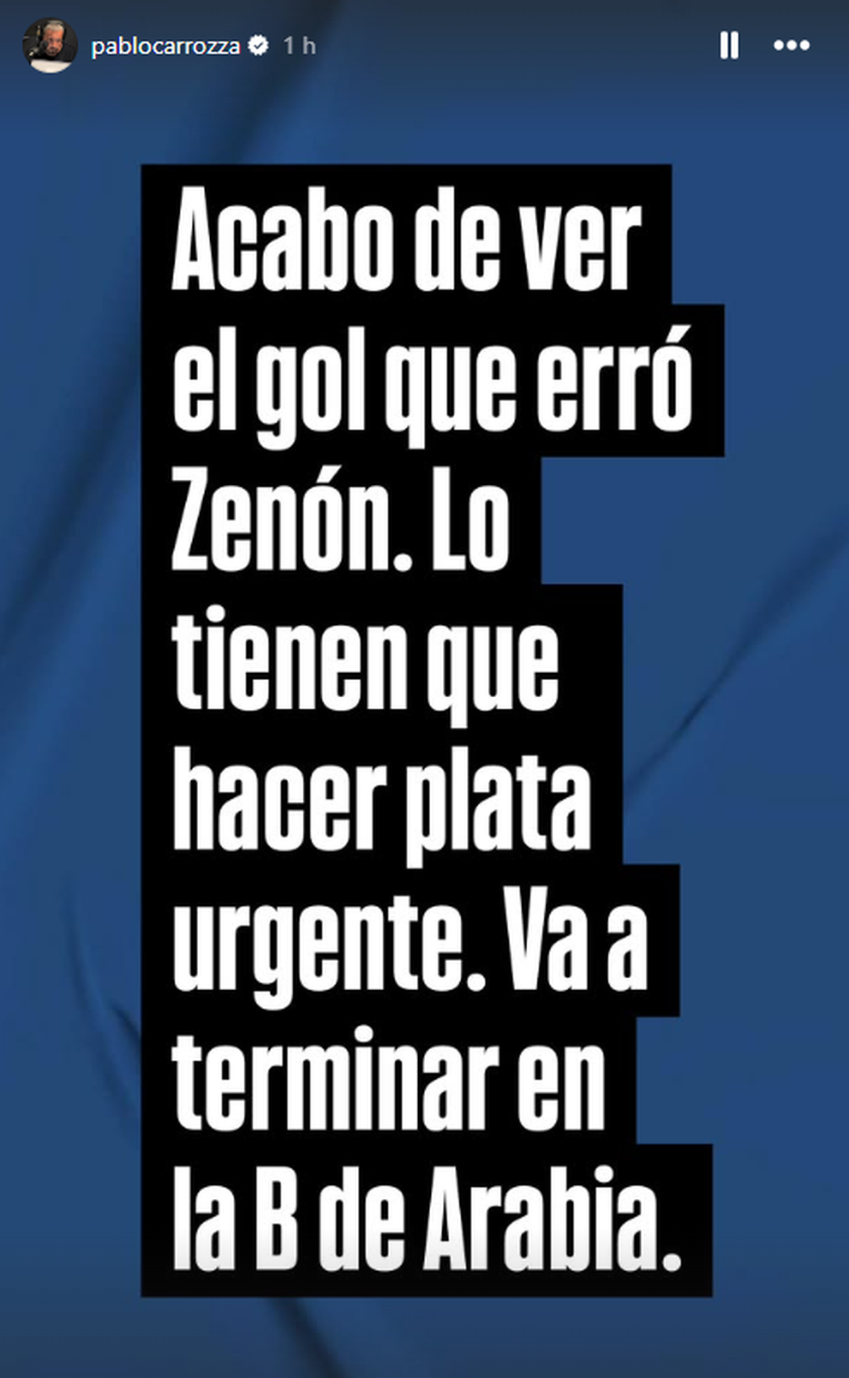 Pablo Carrozza fue muy duro con Kevin Zenón tras el gol que erró en Unión-Boca: "Va a terminar en la B". Pablo Carrozza fue muy duro con Kevin Zenón tras el gol que erró en Unión-Boca: "Va a terminar en la B".