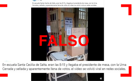 Es falso que en una escuela de Salta se repartieron urnas con votos dentro como sugiere este video viral Es falso que en una escuela de Salta se repartieron urnas con votos dentro como sugiere este video viral