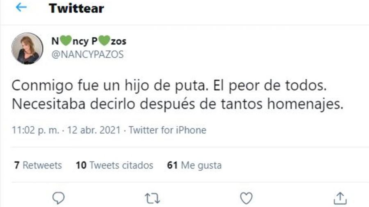 Nancy Pazos fue letal contra Antonio Laje y denunci&oacute; haber sufrido maltrato laboral por parte de Mauro Viale.