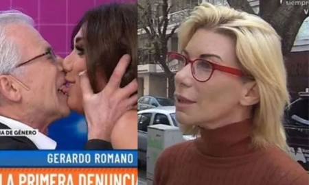 La denunciante de Gerardo Romano se indignó por el beso con Flor de la V. La denunciante de Gerardo Romano se indignó por el beso con Flor de la V.