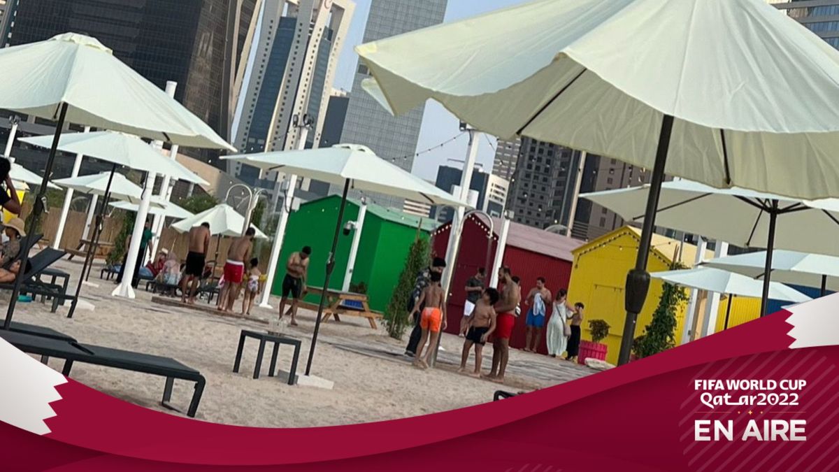 AIRE en la playa Dohasands de Qatar.