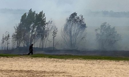 Un incendio intencional arrasó pastizales de la Costanera Oeste frente a Playa Grande. El fuego se propagó rápido por el viento. Un incendio intencional arrasó pastizales de la Costanera Oeste frente a Playa Grande. El fuego se propagó rápido por el viento.