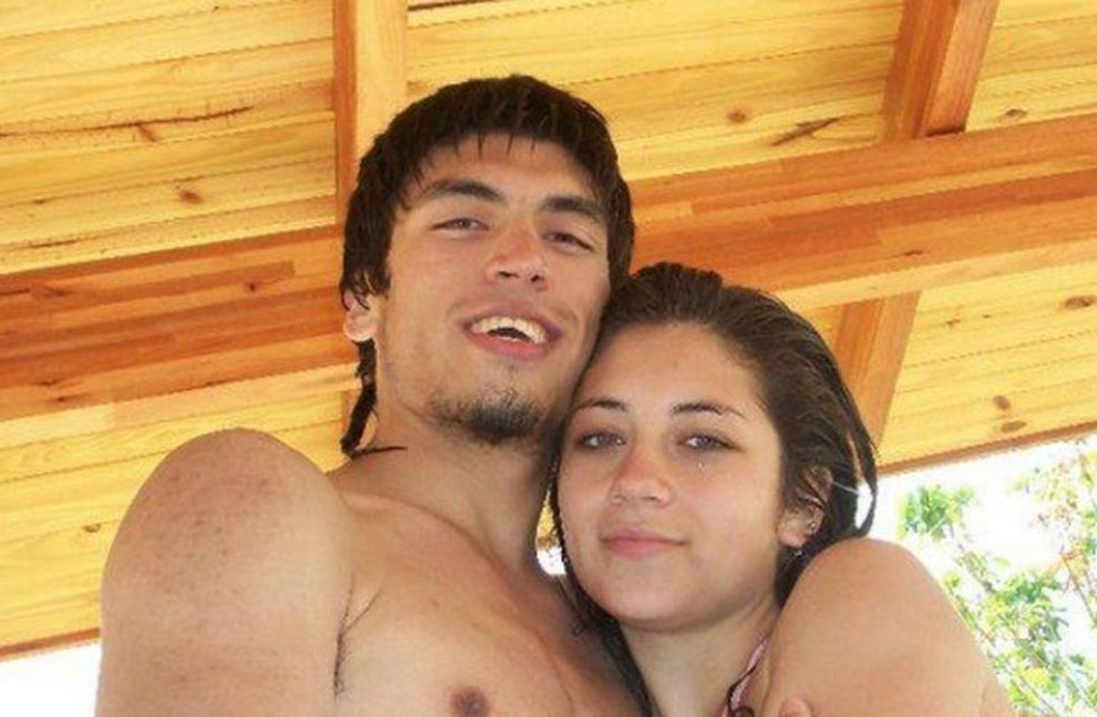 Marco Feruglio junto a Romina Dusso, cuando eran pareja.