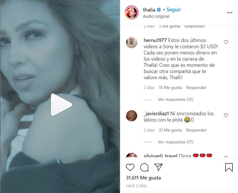 Thalía recibió críticas.