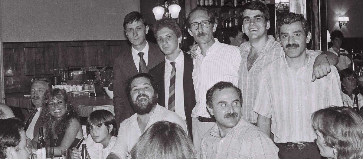 Lifschitz en una reunión de militantes del Socialismo junto a otros referentes como Hermes Binner y Estevez Boero.