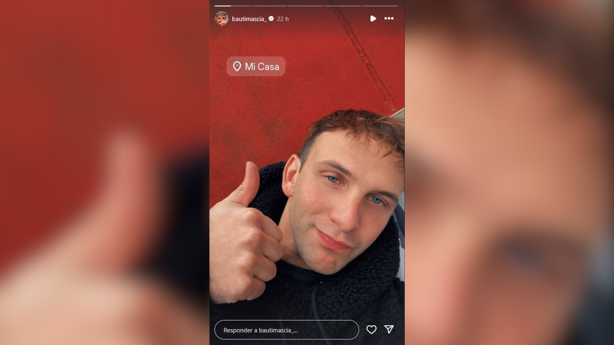 La foto que subió Bautista Mascia subió a Instagram. La foto que subió Bautista Mascia subió a Instagram. 