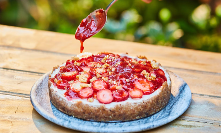 Cheesecake de frutilla sin horno. Cheesecake de frutilla sin horno.