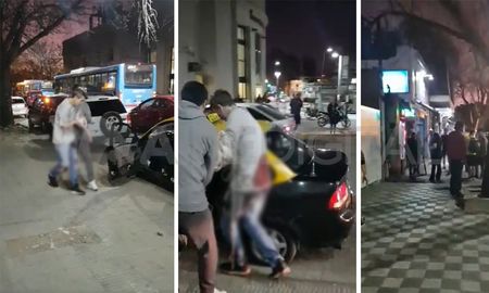 Ante la demora de la ambulancia, el quiosquero fue llevado en taxi al hospital.