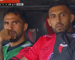 La reacción de Wanchope Ábila tras ser reemplazado en el clásico ante Unión.