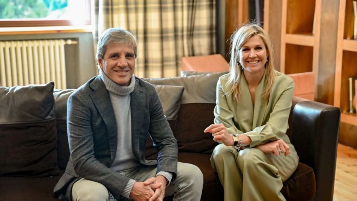 Luis Caputo se reunió con la reina Máxima de los Países Bajos en el Foro Llao Llao.