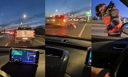 Video impactante: efectivo de la Caminera de Córdoba fue arrastrado por un auto en fuga y se salvó de milagro Video impactante: efectivo de la Caminera de Córdoba fue arrastrado por un auto en fuga y se salvó de milagro