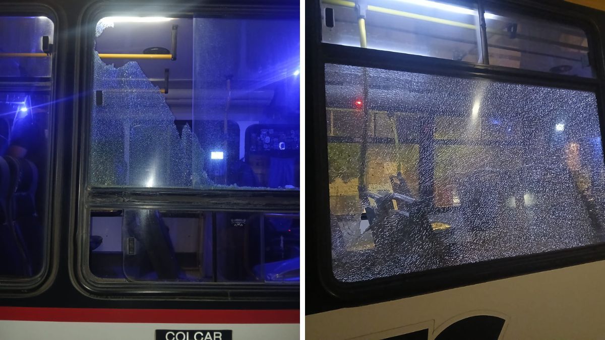 Dos colectivos apedreados en Santa Fe quedaron con sus ventanillas destrozadas