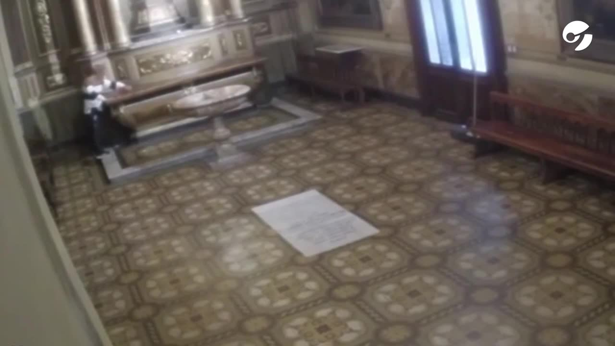 Córdoba: un ladrón se robó la corona de la Virgen de Nieva de la Catedral y quedó todo grabado