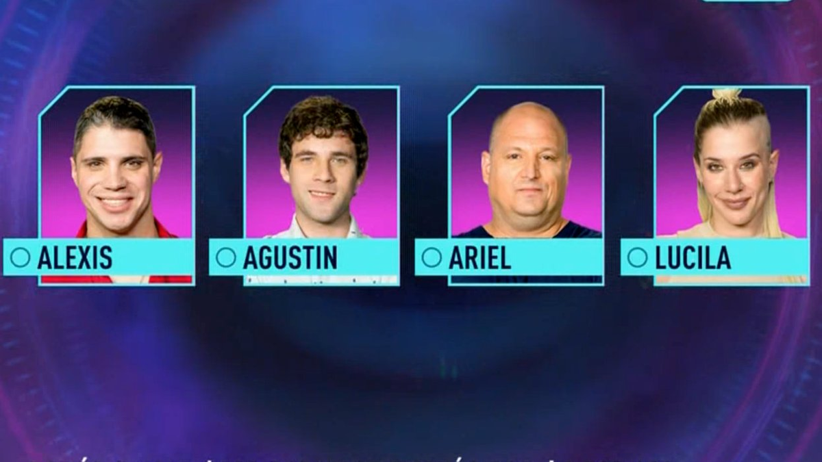 En la última gala de nominación de Gran Hermano, cuatro participantes fueron a la placa: Alexis, Agustín, Ariel y Lucila.