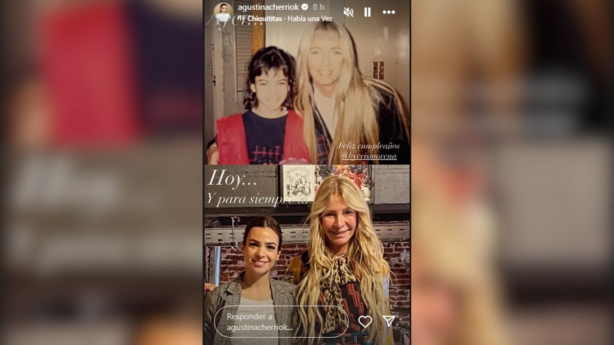 Agustina Cherri saludó a Cris Morena con un antes y después. Agustina Cherri saludó a Cris Morena con un antes y después.