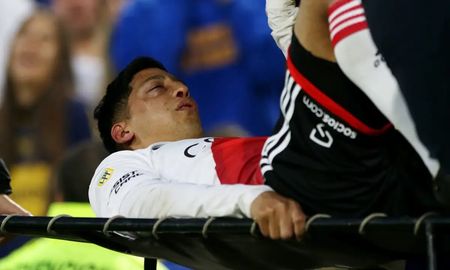 Rodrigo Aliendro fue intervenido quirúrgicamente por la grave lesión que sufrió en su rostro durante el último superclásico.