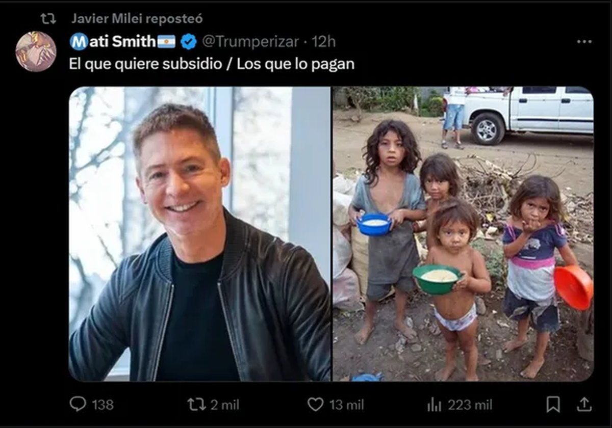 Javier Milei vía X (ex Twitter). Javier Milei vía X (ex Twitter).