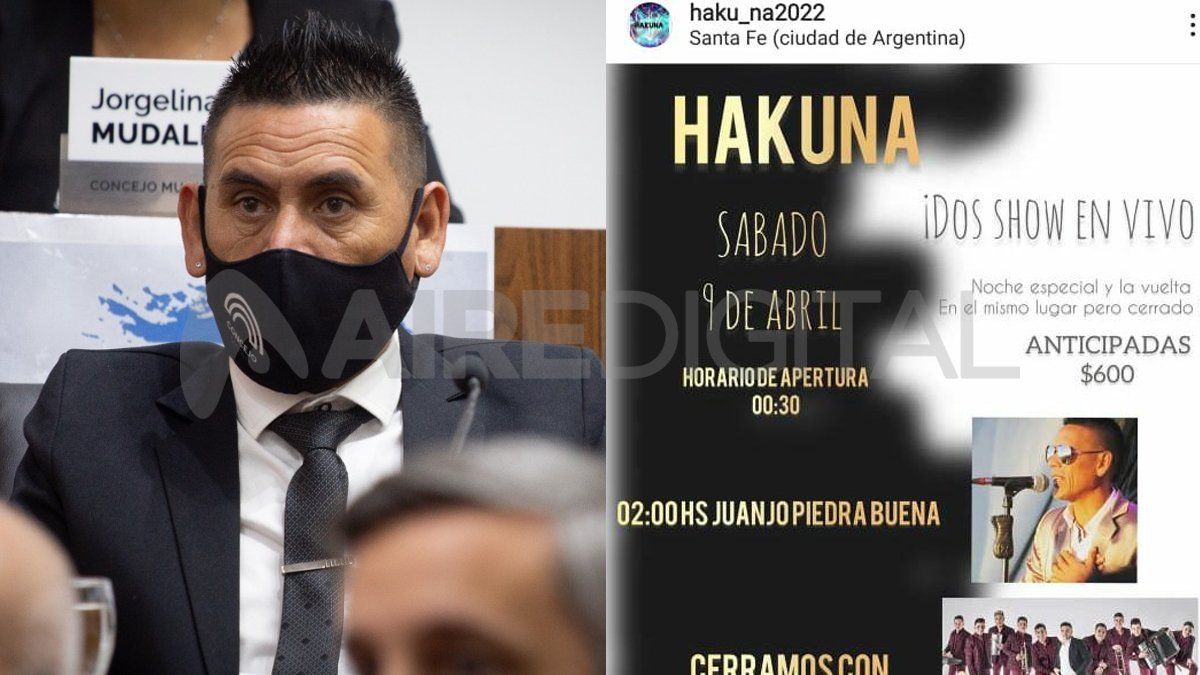 Juanjo Piedrabuena asumió como concejal en diciembre del 2021 y también matiene su agenda de recitales.