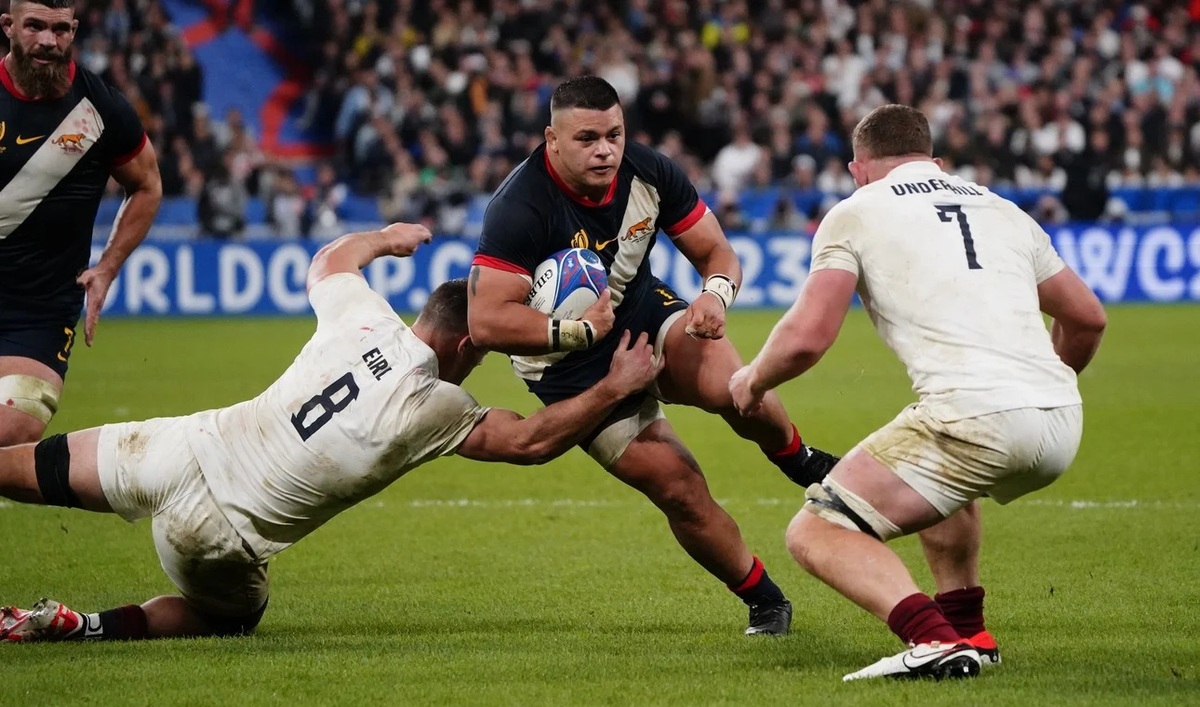 Los Pumas e Inglaterra en el Mundial de Francia 2023.