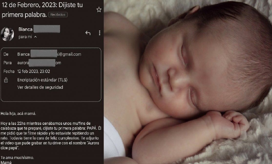 Creó un mail a nombre de su bebé para guardar sus recuerdos: Ojalá que pueda leerlos en unos años