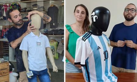Maniquíes con implantes cocleares en vidrieras de Santa Fe que fomentan la convivencia