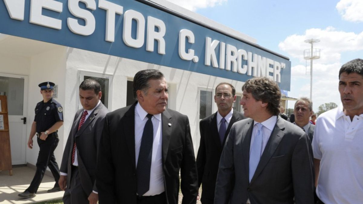 Archivo 2013. Busquets, junto al exvicepresidente de la Nación, Amado Boudou, en una visita a Ceres. 