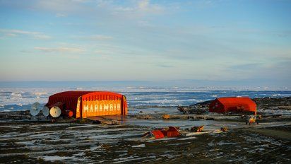 Por el cambio climático, las temperaturas en la Base Marambio suelen marcar altas cifras poco frecuentes.