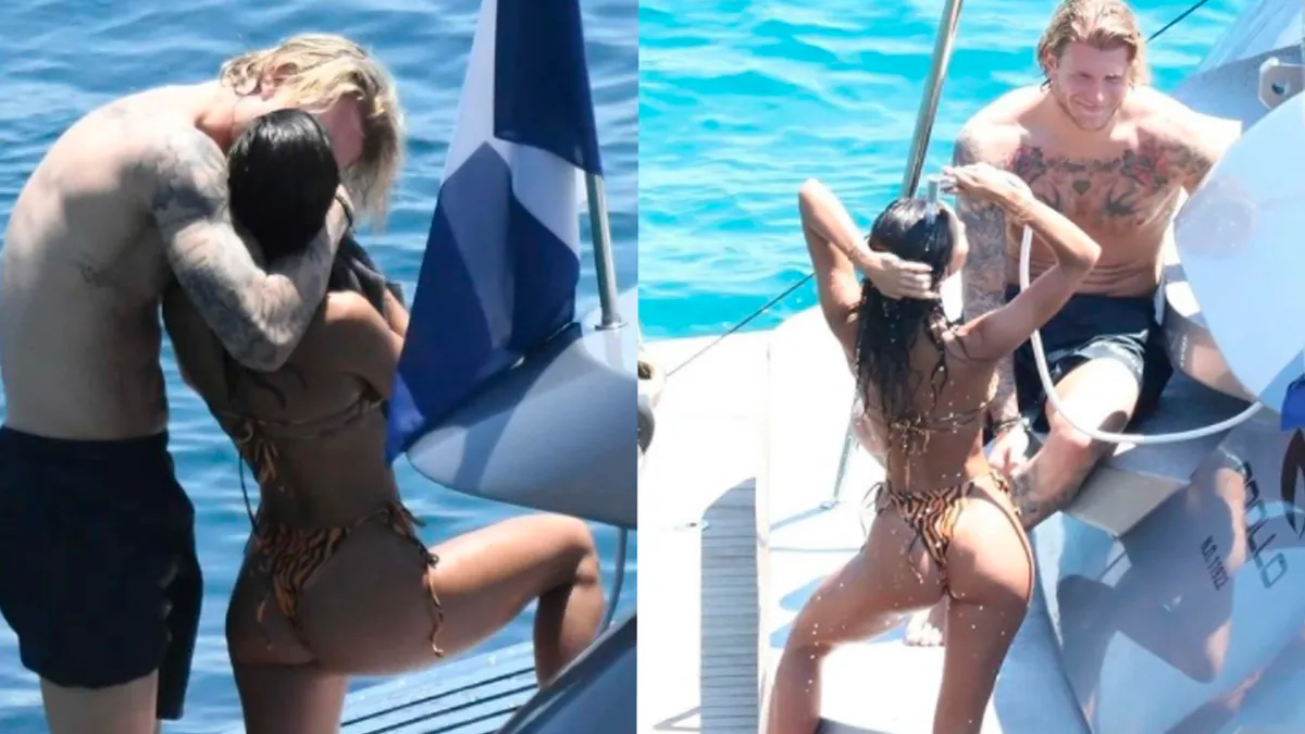 Los paparazzi capturaron a Del Mar Cuello&nbsp;en bikini y muy cari&ntilde;osa junto al futbolista.