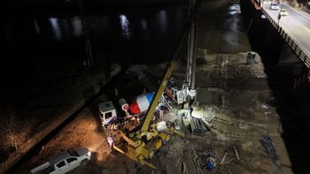 Avanza a paso firme la construcción del nuevo puente Santa Fe - Santo Tomé