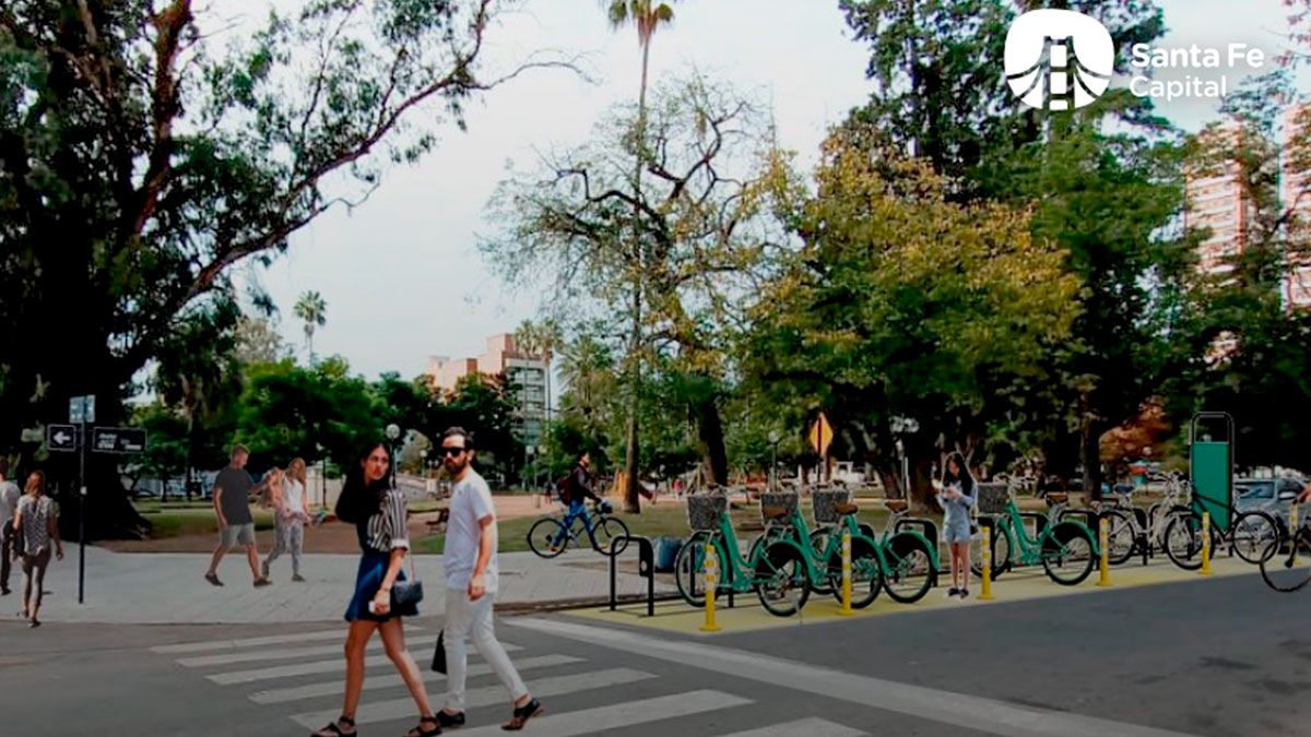 El municipio instalará 20 estaciones para las nuevas bicicletas en el centro de Santa Fe.