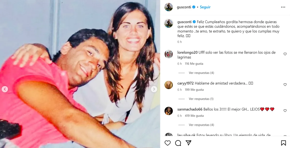El mensaje de Gustavo Conti en el cumpleaños de Silvina Luna. El mensaje de Gustavo Conti en el cumpleaños de Silvina Luna.
