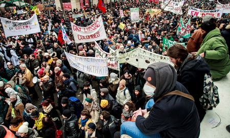 un paro nacional masivo desafia la reforma de las pensiones en francia, impulsada por macron un paro nacional masivo desafia la reforma de las pensiones en francia, impulsada por macron