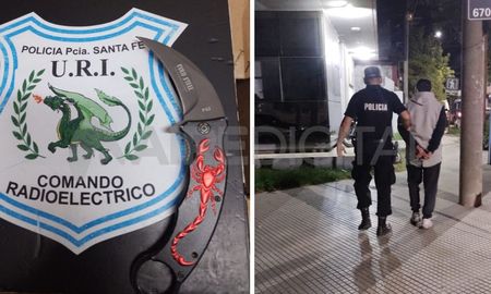 Un hombre de 28 años fue detenido con una navaja dentro de un taxi.