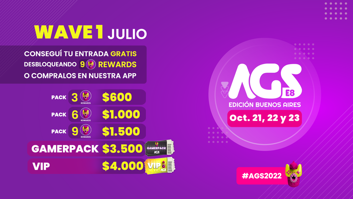 AGS 2022: alternativa paga para conseguir Rewards.