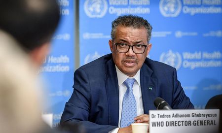 El director general de la Organización Mundial de la Salud (OMS), Tedros Adhanom Ghebreyesus fue reelegido por cinco años más. El director general de la Organización Mundial de la Salud (OMS), Tedros Adhanom Ghebreyesus fue reelegido por cinco años más.