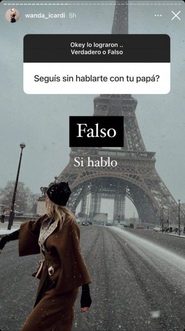 Wanda Nara habló sobre su relación con su papá. 