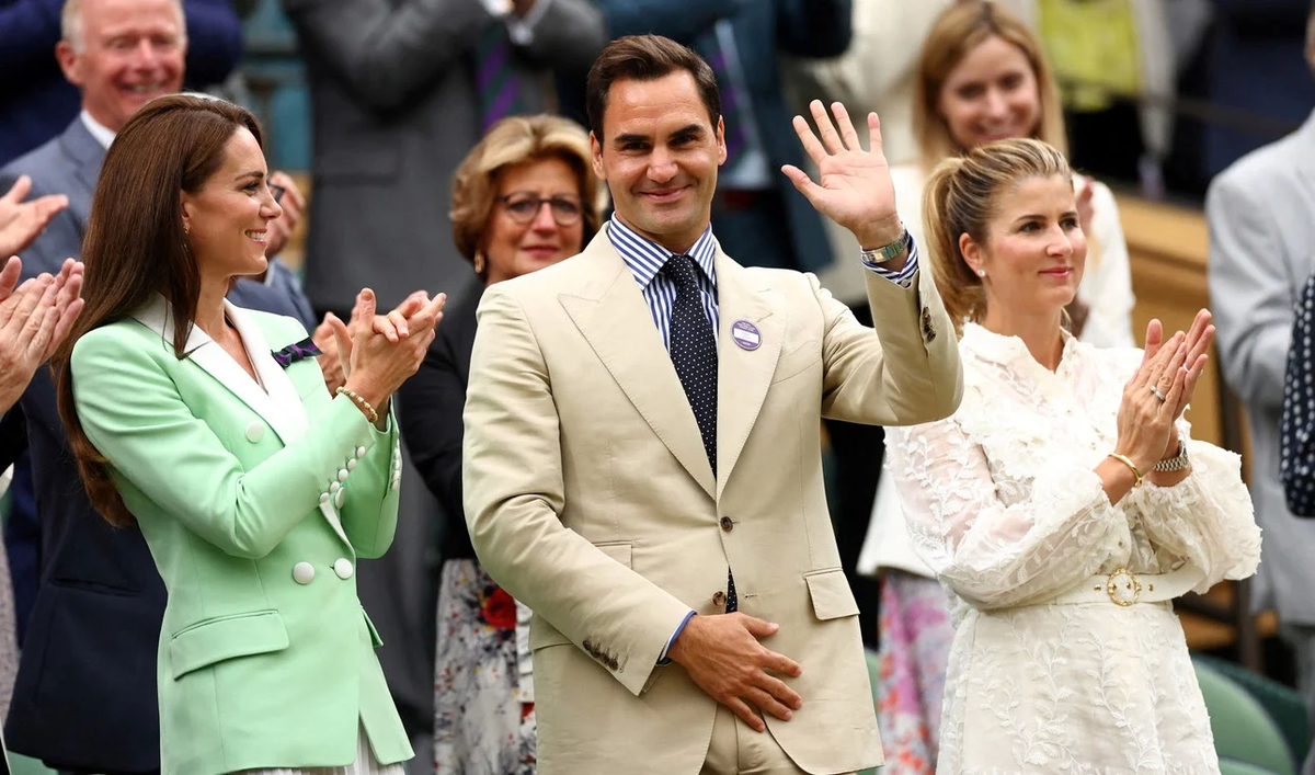 Roger Federer fue homenajeado en Wimbledon