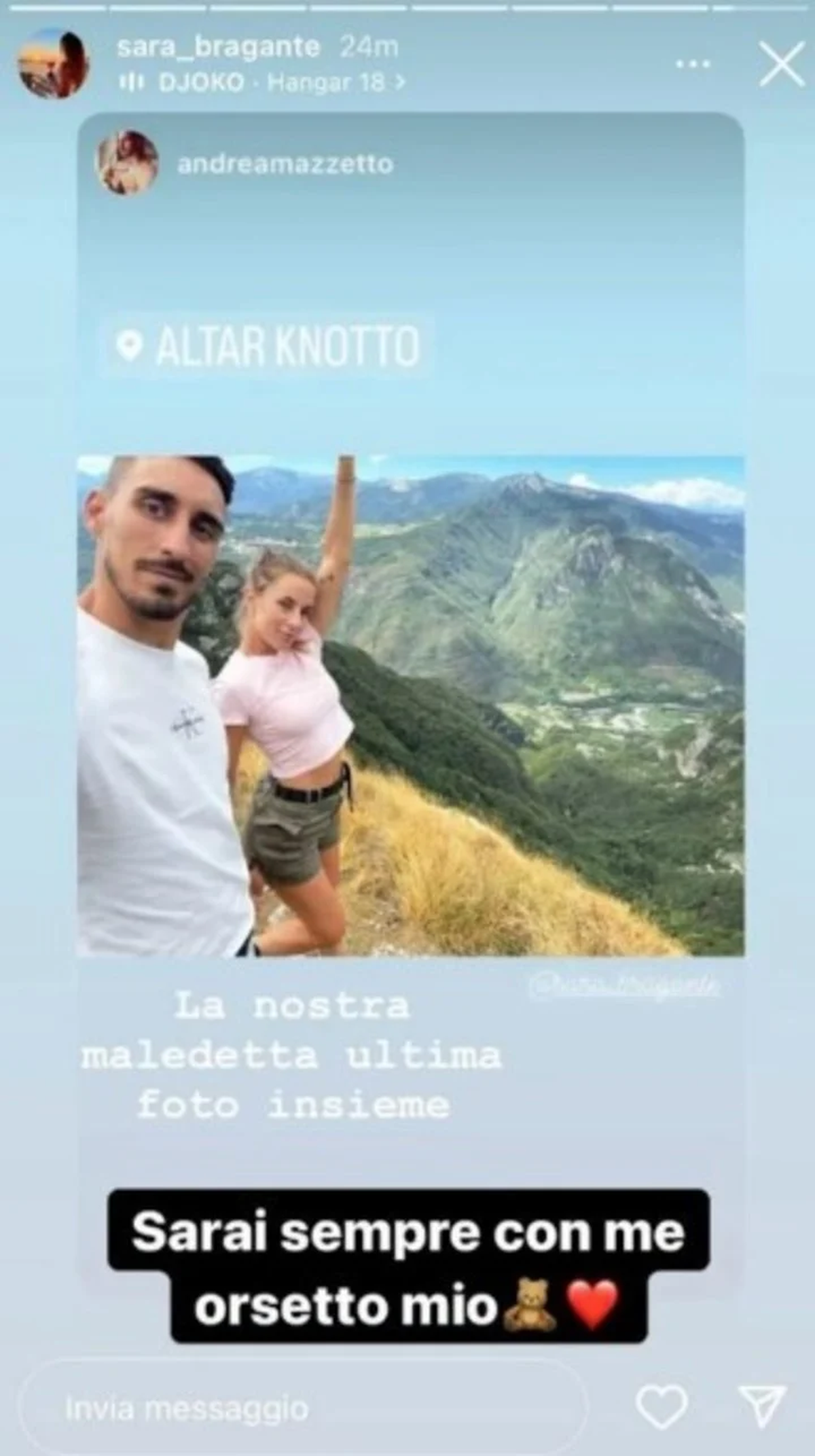 La última selfie antes el accidente