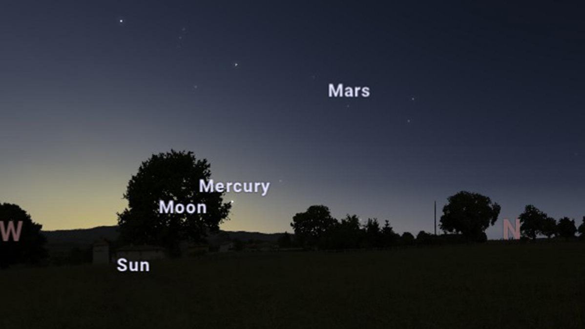 Mercurio se dejará ver desde esta noche, bajo sobre el horizonte al noroeste.