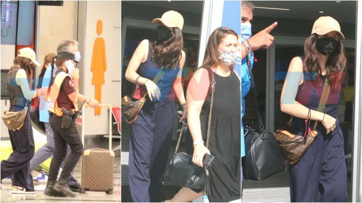 La China Suárez regresó a la Argentina y tuvo custodia policial. (Foto: TN).