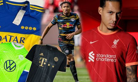 Las nuevas camisetas de fútbol que se utilizarán en la temporada 21-22. Las nuevas camisetas de fútbol que se utilizarán en la temporada 21-22.