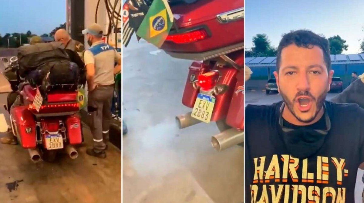 Así reaccionó una caravana de brasileños que viajaba en Harley Davidson por Misiones y les cargaron gasoil en lugar de gasolina