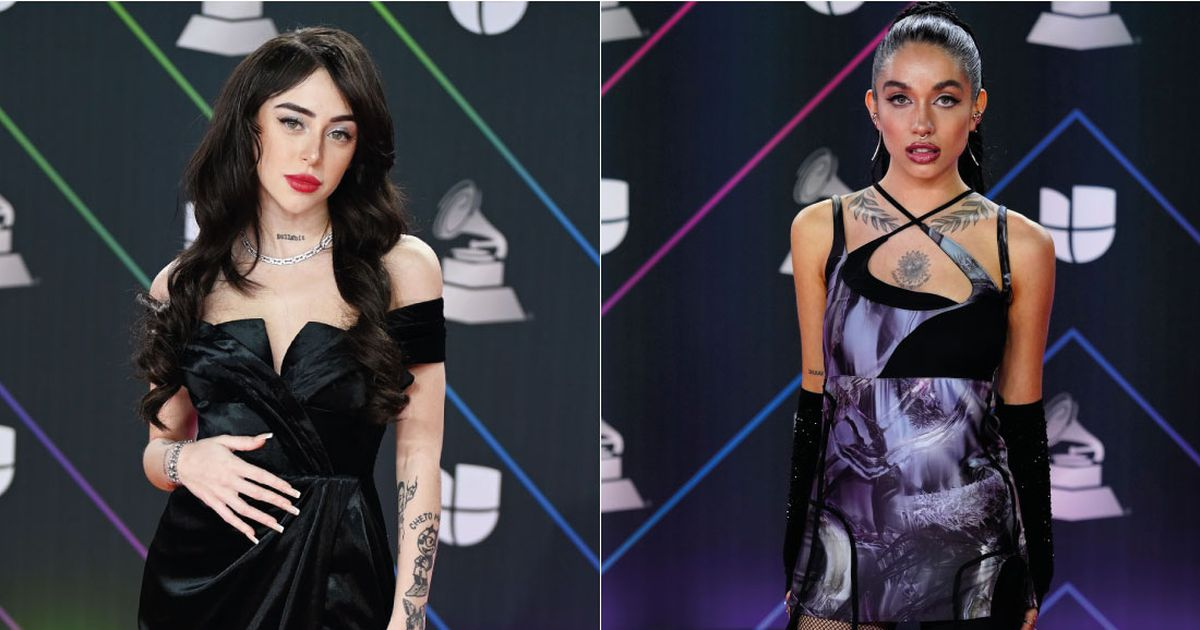 Nicki Nicole y María Becerra por la alfombra roja de los Latin Grammy.