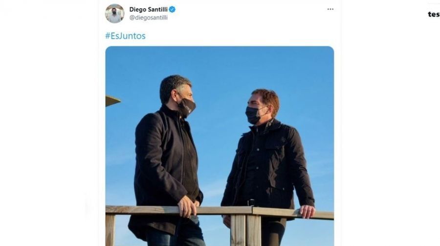 Diego Santilli junto a Jorge Macri.