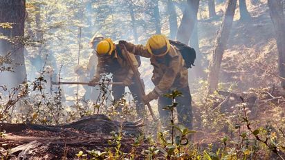 Regresaron a Santa Fe los brigadistas que colaboraron contra los incendios forestales en Chubut