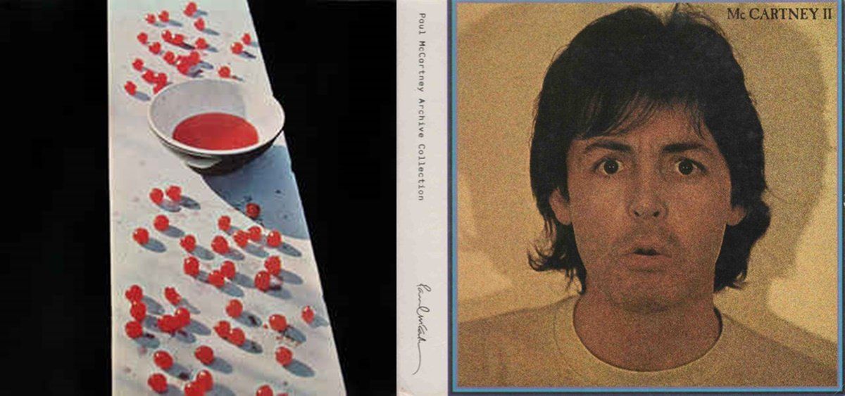 McCartney, de 1970, el inicio de su carrera en solitario. McCarntey II, de 1980, la experimentación con sonidos electrónicos