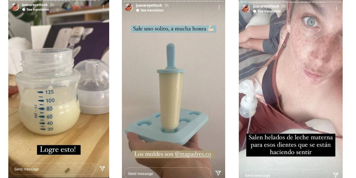 Juana Repetto mostr&oacute; c&oacute;mo hace helado con leche materna.