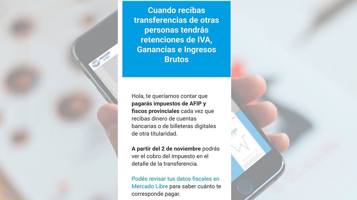 El mensaje de Mercado Libre a los usuarios.