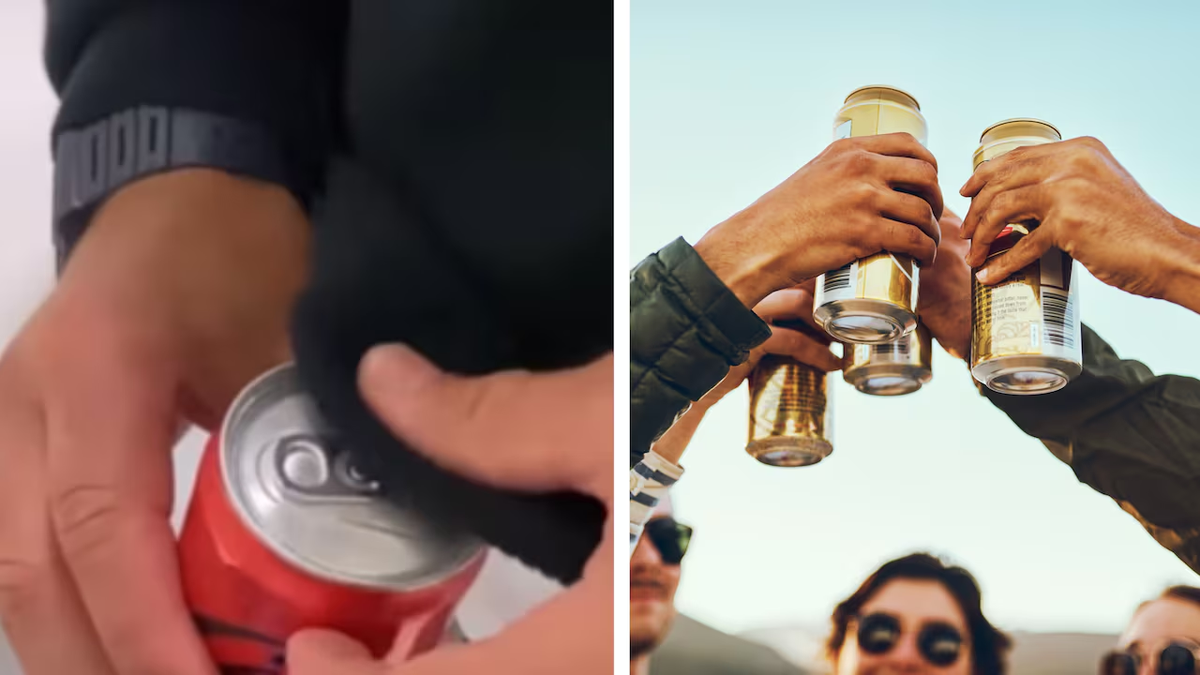 Limpiar las latas de cerveza con la ropa puede parecer inofensivo